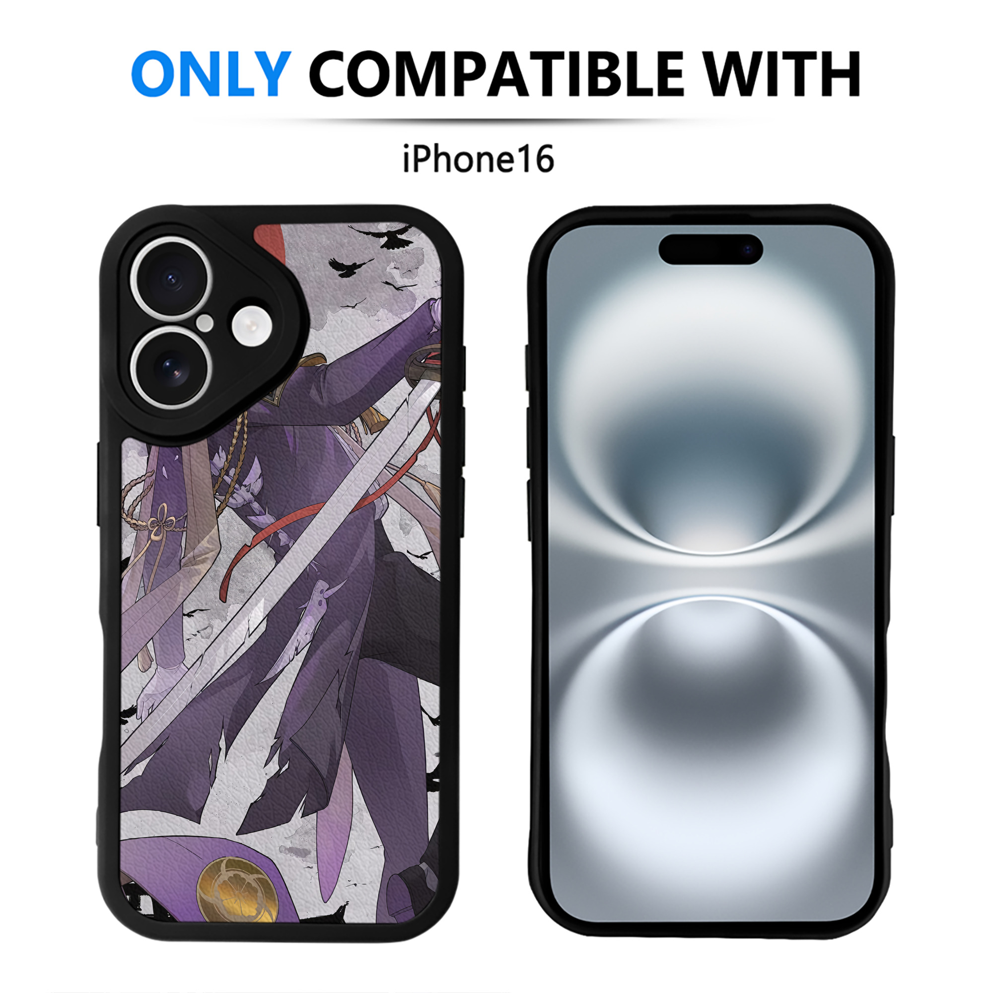 （画像用） 刀剣乱舞 Touken Ranbu 【iPhone 16シリーズ対応】シリコンスマホケース（レザー調） 材質：シリコン